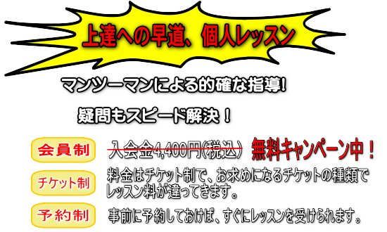 上達への早道、個人レッスン