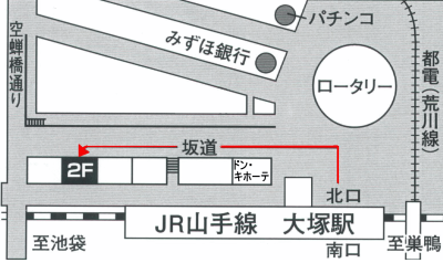 坂本ダンススクールへの地図